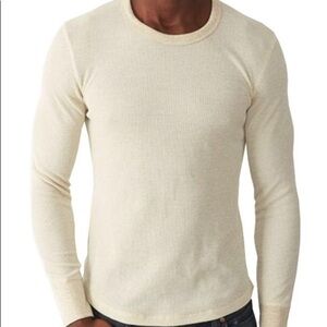 NEW Fruit of the Loom Thermal Soft Knit Long Sleeve 2XL Crew Neck, Color Natural